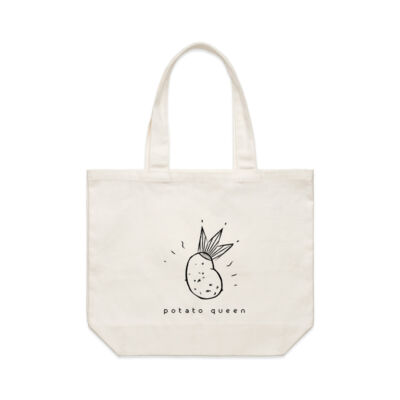 Potato Queen Large Shoulder Tote Thumbnail